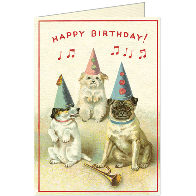 Cavallini Greeting Card - Happy Birthday Dogs 2