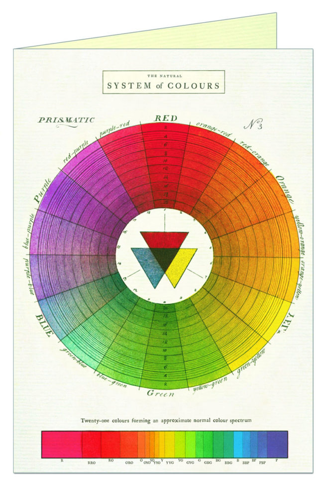 Cavallini Greeting Card - Colour Wheel