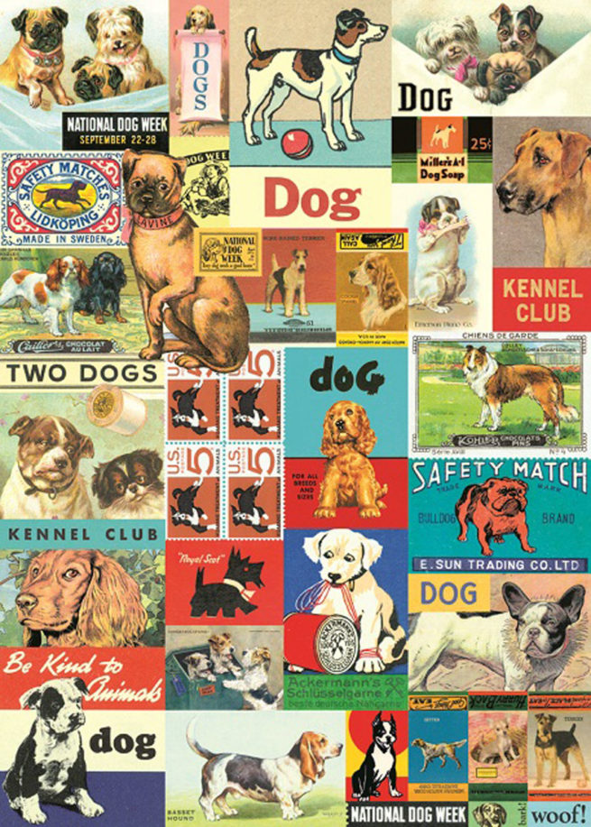 Cavallini Poster/Gift Wrap - Vintage Dogs