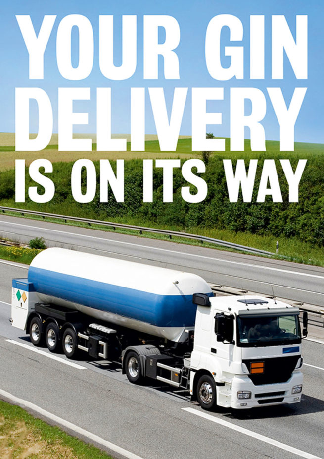 Dean Morris Card - Your Gin Delivery On It's Way