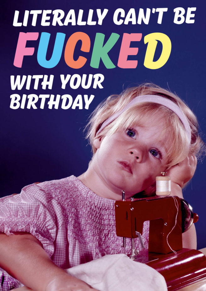 Dean Morris Card - Literally can't be fucked