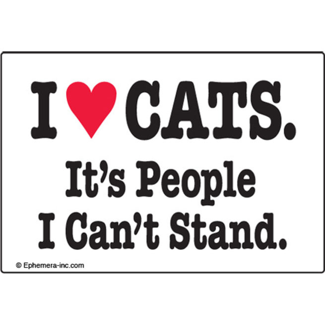 Ephemera Magnet - I love cats