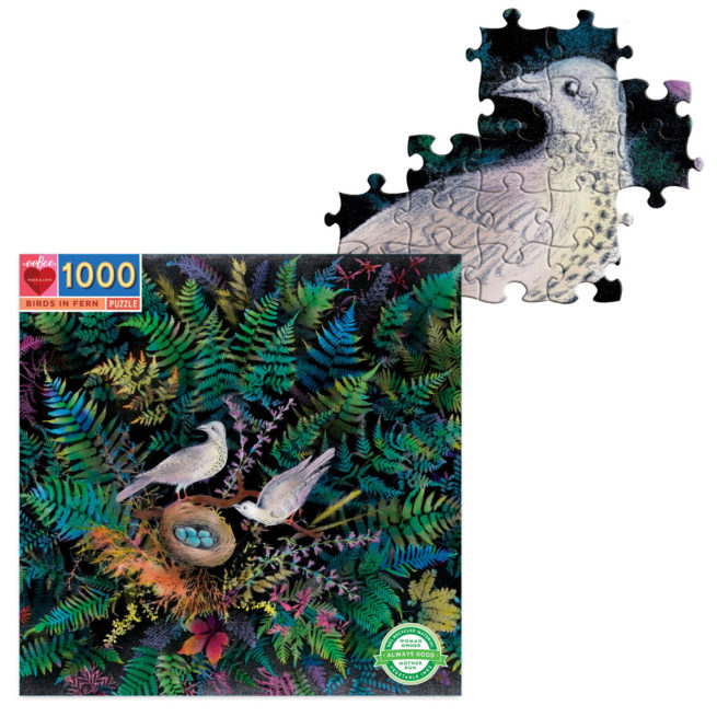 eeBoo 1000 Pc Puzzle - Birds in Fern - Image 2
