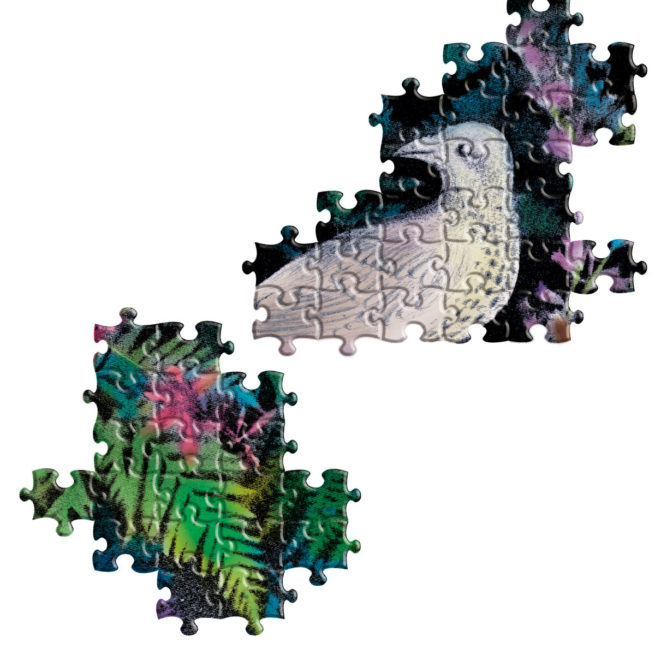 eeBoo 1000 Pc Puzzle - Birds in Fern - Image 3