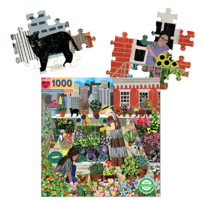 eeBoo 1000 Pc Puzzle - Urban Garden - Image 2