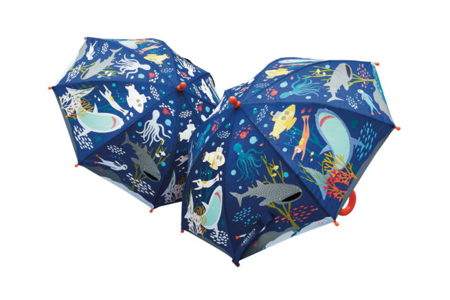 Floss & Rock Colour Changing Umbrella - Deep Sea