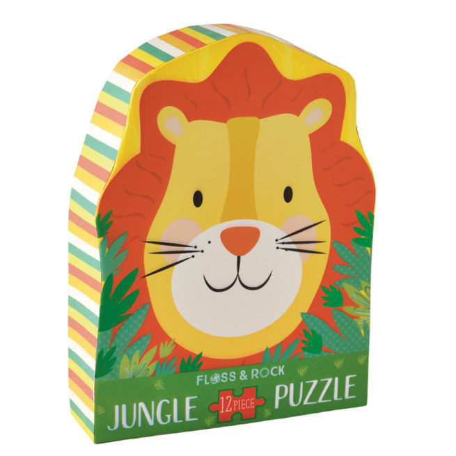 Floss & Rock 12 Pc Shaped Jigsaw Puzzle - Lion