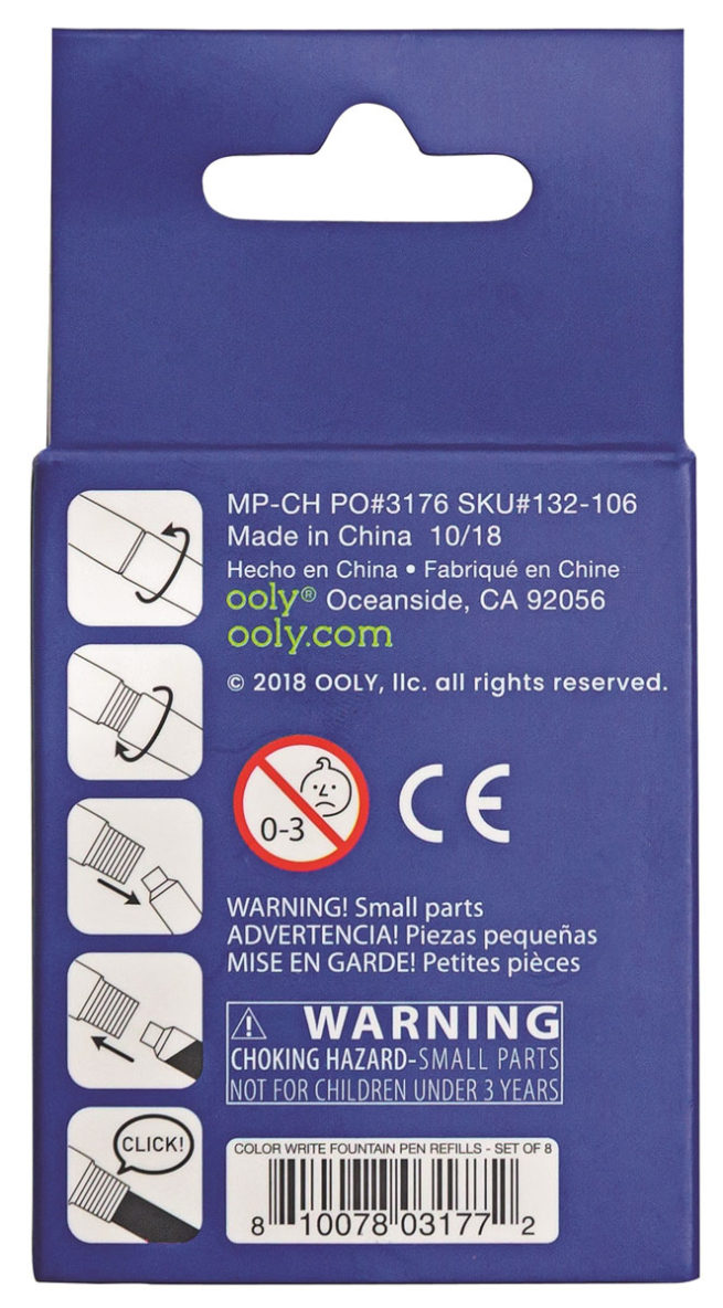 Ooly Fountain Pen - Colour Write Ink Refills - Image 2