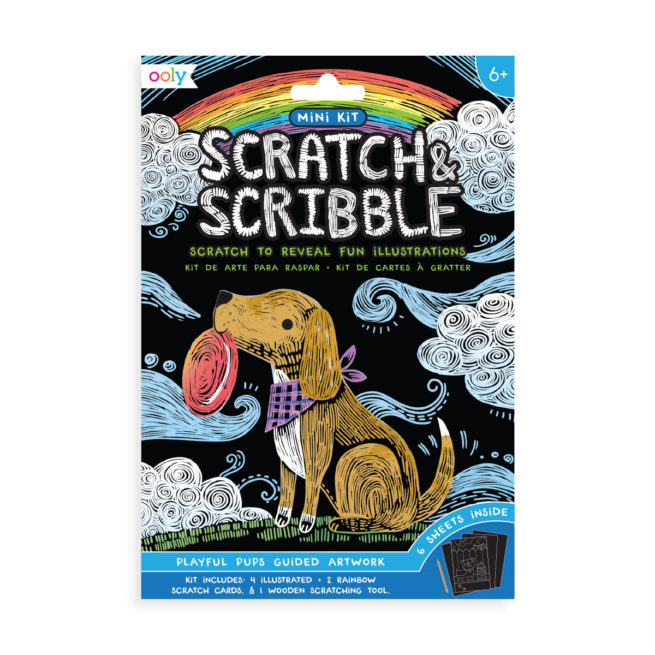 Ooly Scratch & Scribble Mini - Playful Pups