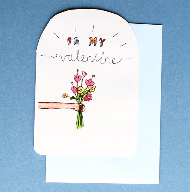 Laura Skilbeck Card - Be My Valentine Flowers