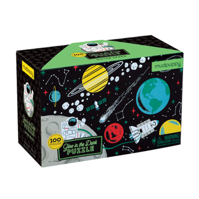 Mudpuppy 100 Pc Glow Puzzle - Space