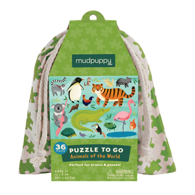 Mudpuppy 36 pc To Go Puzzle - Animals of the World
