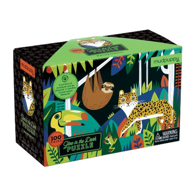 Mudpuppy 100 Pc Glow Puzzle - Rainforest