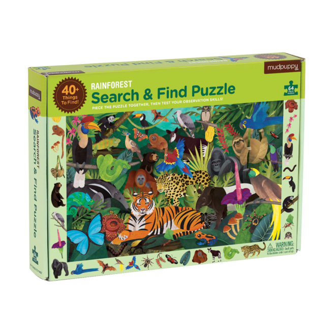Mudpuppy 64 Pc Search & Find Puzzle - Rainforest