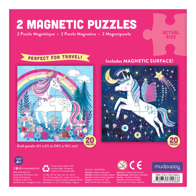 Mudpuppy 20 Pc Magnetic Puzzle Magic Unicorn - Image 2