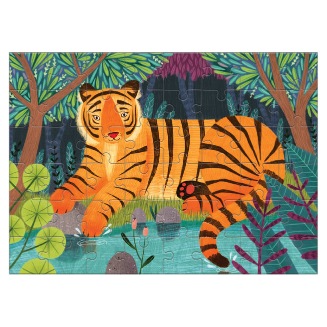 Mudpuppy 48 Pc Mini Puzzle Animal - Bengal Tiger - Image 2