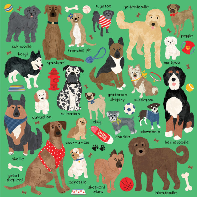 Mudpuppy 500 Pc Puzzle - Doodle Dogs - Image 2