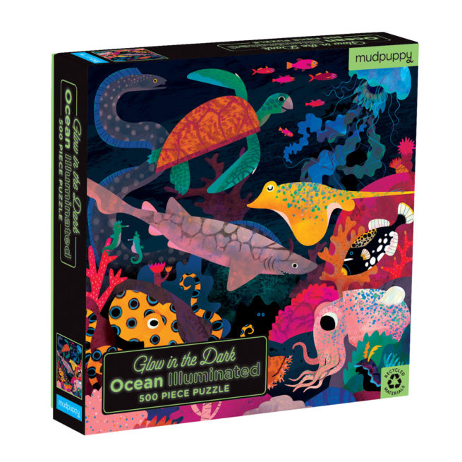 Mudpuppy 500 Pc Glow in Dark Puzzle - Ocean