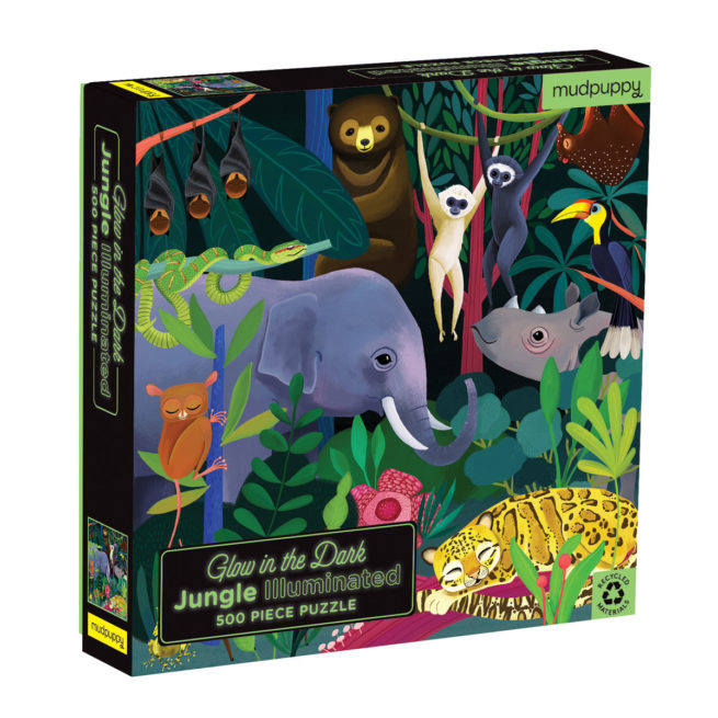 Mudpuppy 500 Pc Glow in Dark Puzzle - Jungle