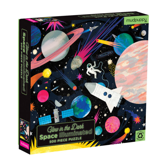 Mudpuppy 500 Pc Glow in Dark Puzzle - Space