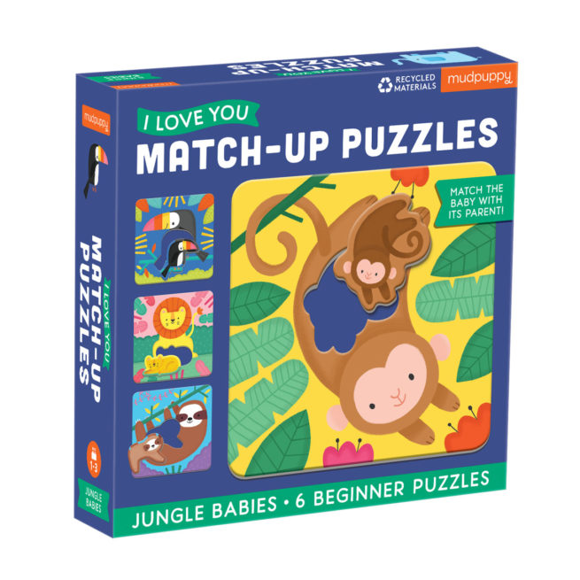 Mudpuppy I Love U Match Up - Jungle Baby