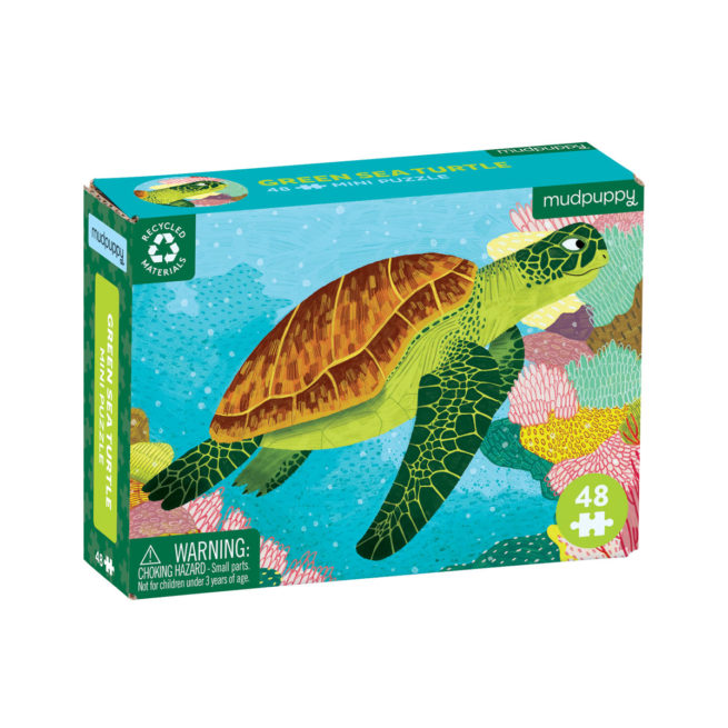 Mudpuppy 48 Pc Mini Puzzle Ocean - Green Turtle