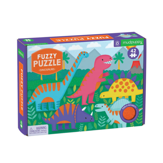 Mudpuppy 42 Pc Puzzle - Fuzzy Dinosaurs