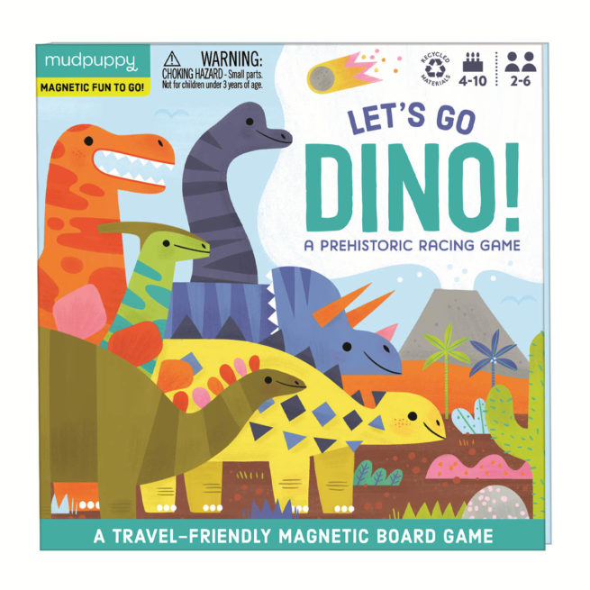 Mudpuppy Magnetic Board Game - Lets Go Dinosaur