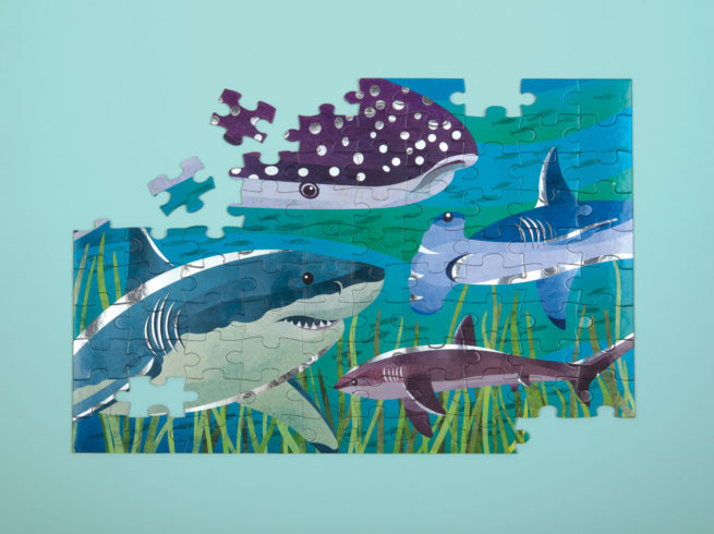 Mudpuppy 100 Pc Foil Puzzle - Sharks - Image 3