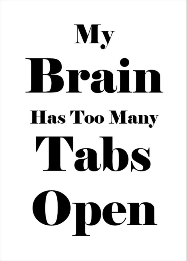 Retrospective Card - My Brain Too Many Tabs Open