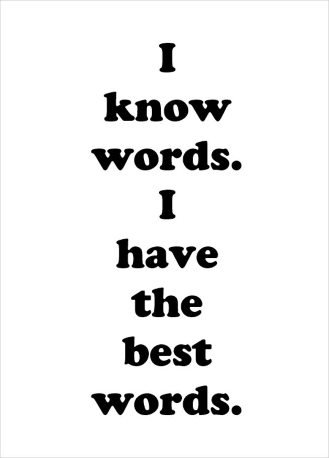 Retrospective Card - I Know Words I have the best