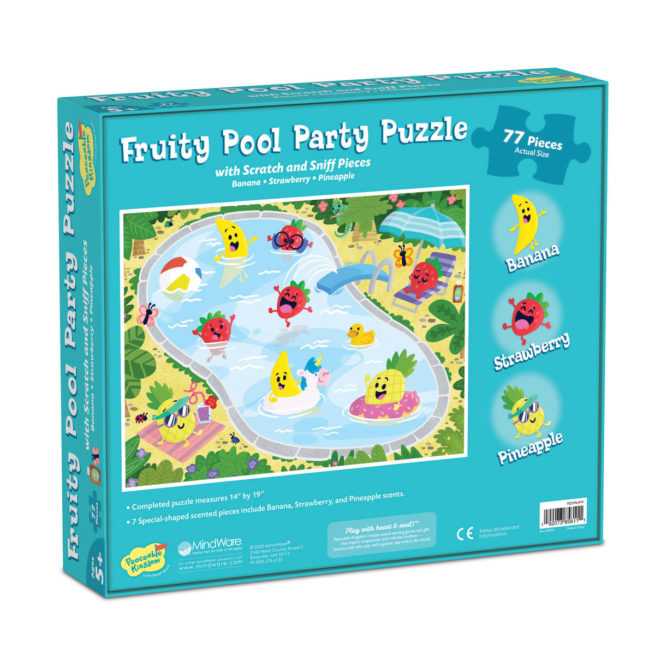 Peaceable Kingdom Scratch & Sniff Puzzle - Fruity Pool Party - Image 2
