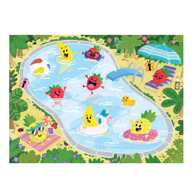 Peaceable Kingdom Scratch & Sniff Puzzle - Fruity Pool Party - Image 3