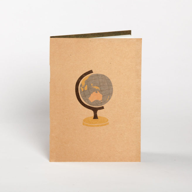 Sunday Paper A5 Travel Pad - Globe