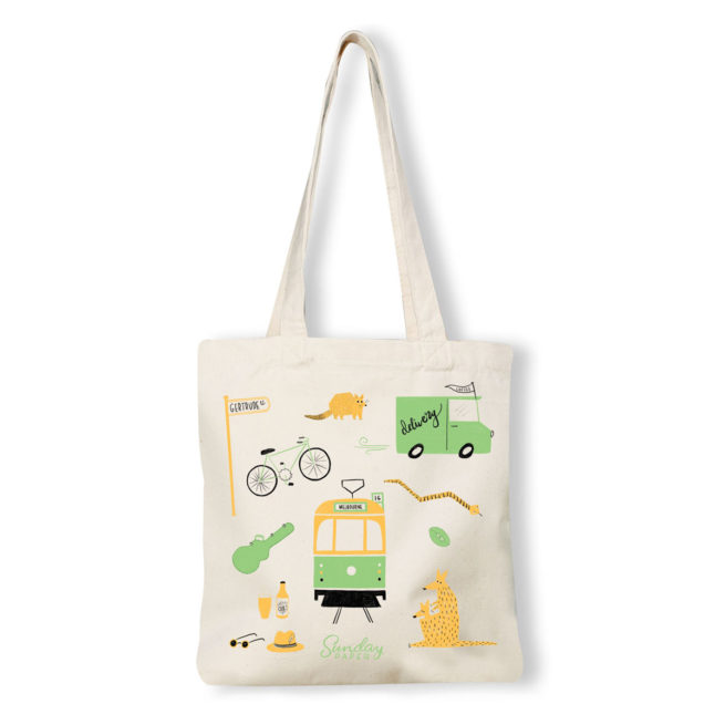 Sunday Paper Tote Bag - Melbourne Icons