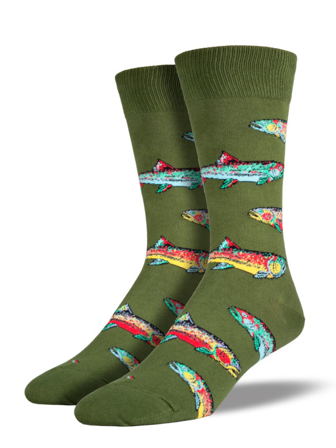 Socksmith Mens Socks - Trout Parrot Green