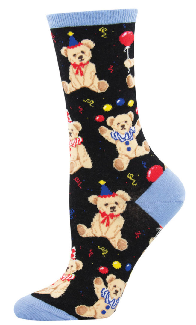Socksmith Ladies Socks - Party Bear Black