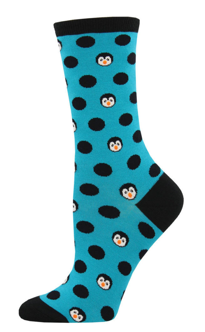 Socksmith Ladies Socks - Penguinka-Dot  Turquoise