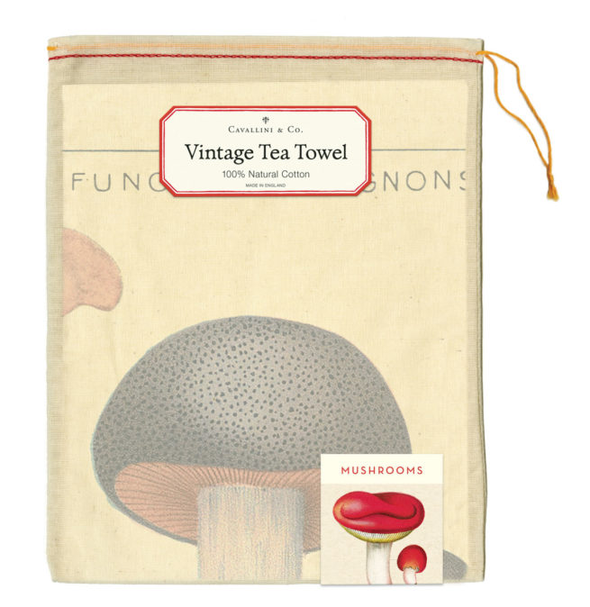 Cavallini Tea Towel - Mushrooms - Image 2