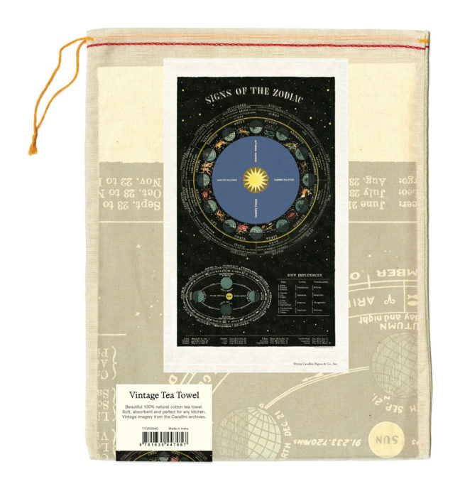 Cavallini Tea Towel - Zodiac - Image 3