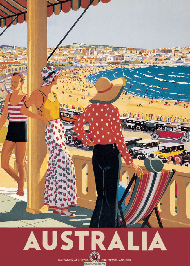 Cavallini Poster/Gift Wrap - Australian Travel Poster