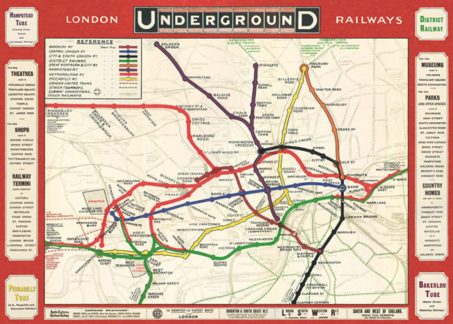 Cavallini Poster/Gift Wrap - London Underground