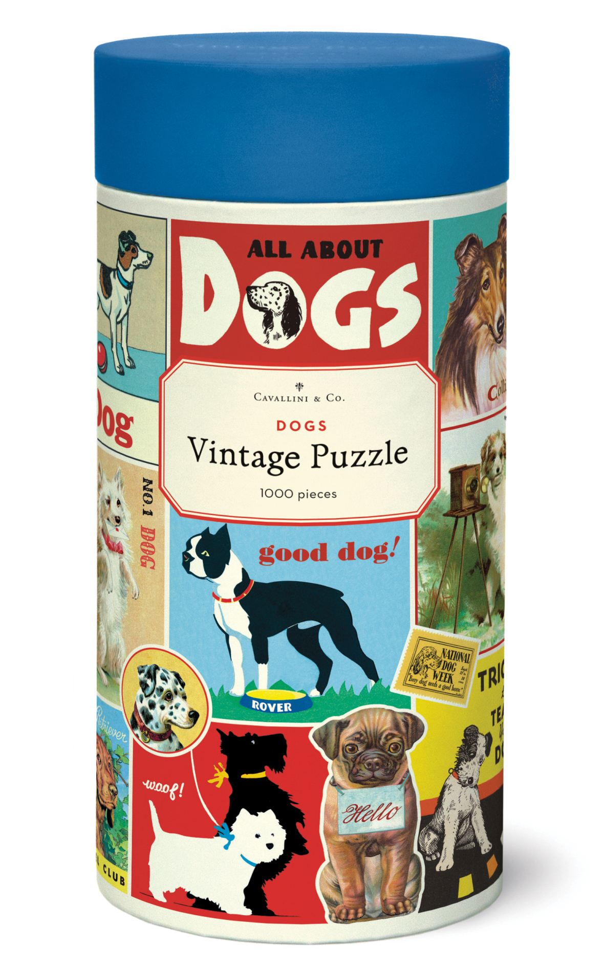 Cavallini - 1000 Pc Puzzle Vintage Dog | Evans and Hall