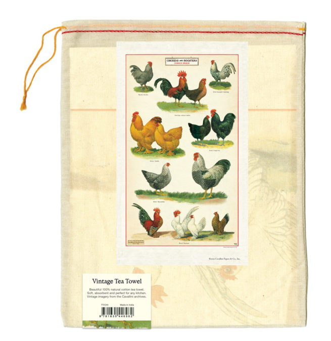 Cavallini Tea Towel - Chickens - Image 3
