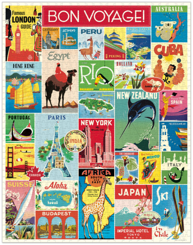 Cavallini - 1000 Pc Puzzle Vintage Travel - Image 3