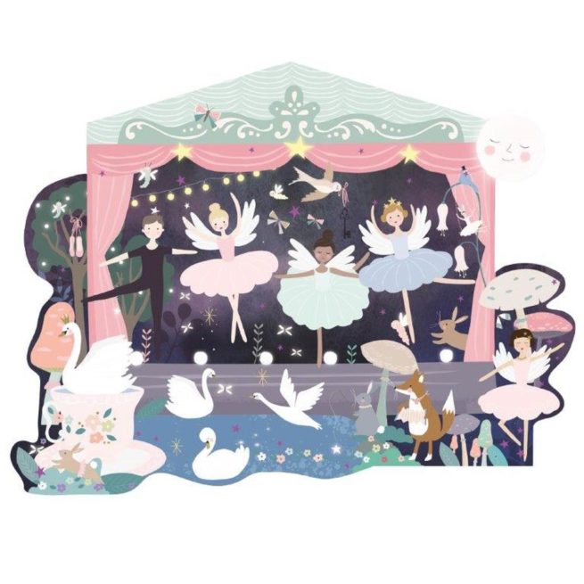 Floss & Rock 80 Pc Shaped Jigsaw Puzzle Enchanted Theatre - Image 2