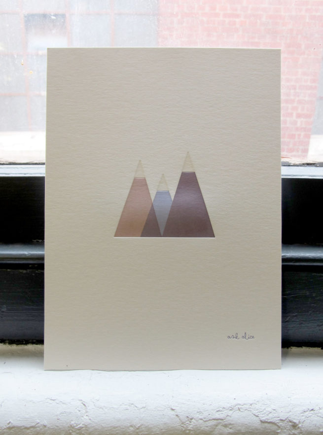 Ask Alice Letterpress Print - Mountain
