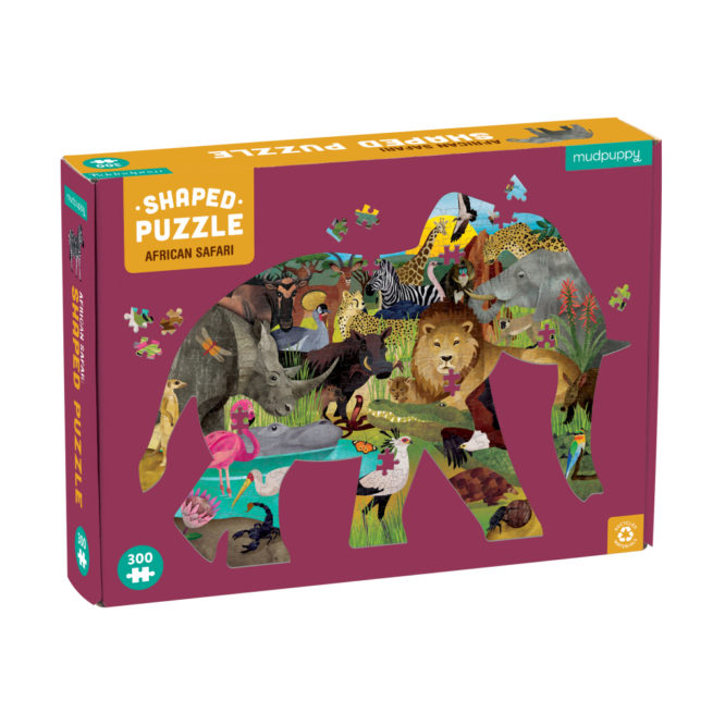 Mudpuppy 300 Pc Shaped Puzzle -African Safari