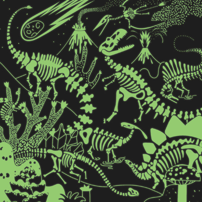 Mudpuppy 500 Pc Glow in Dark Puzzle - Dinosaurs - Image 3