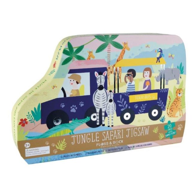 Floss & Rock 20 Pc Shaped Jigsaw Puzzle Jungle